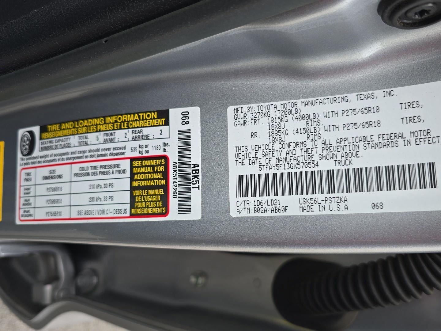 2016 Toyota Tundra Truck 1794