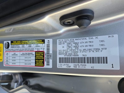 2026 Toyota Tundra SR