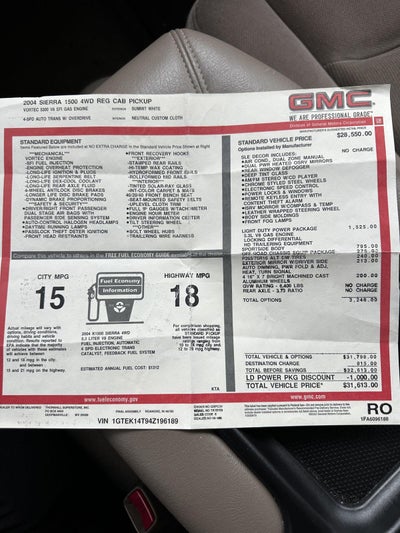 2004 GMC Sierra 1500 SLE